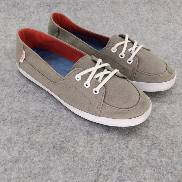 Vans Palisades Vulc Sneakers Shoes Canvas‎ Loafers Gray Womens 7.5 - Picture 1 of 10